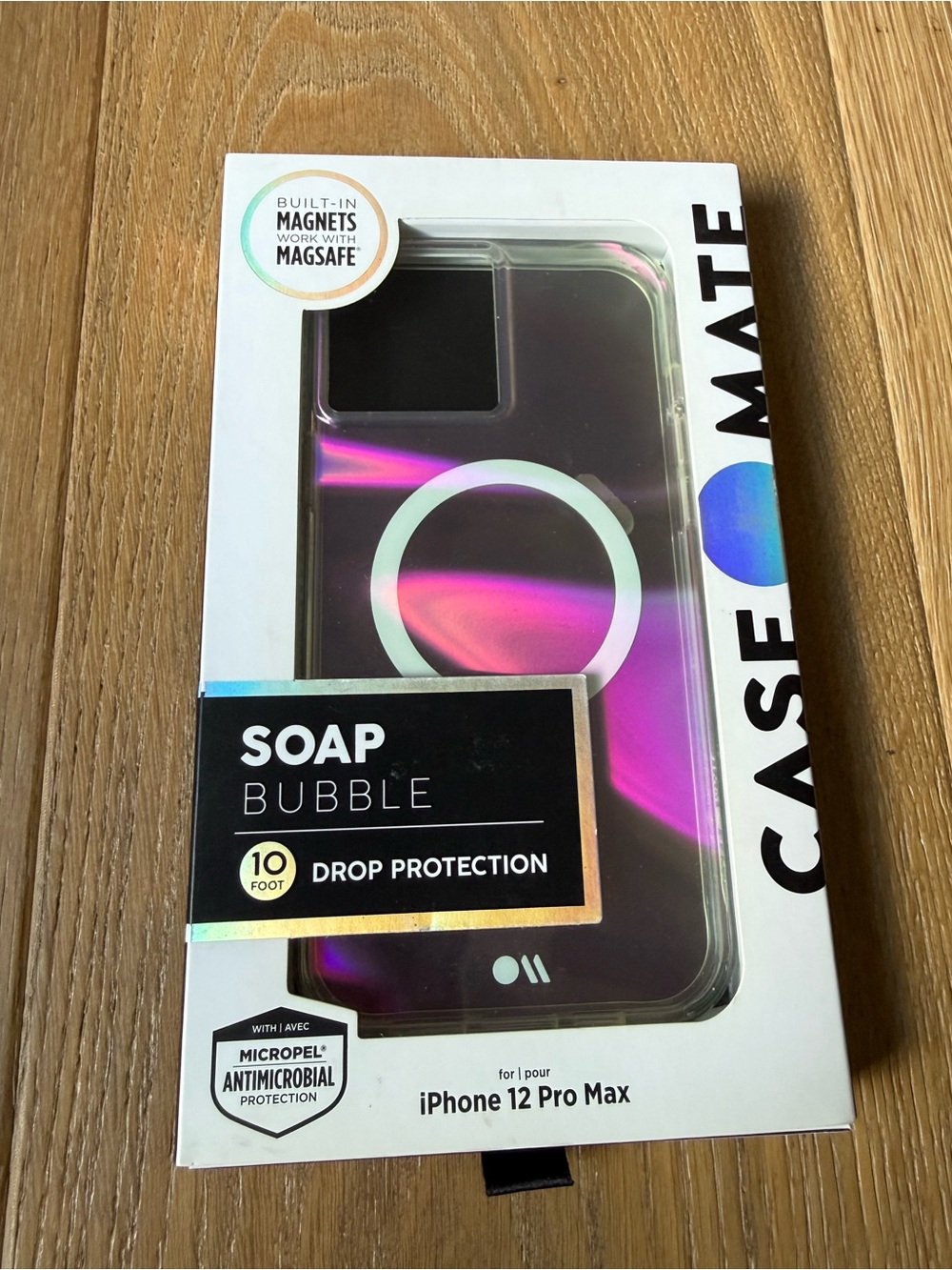 New Case-mate Soap Bubble iPhone 12 Pro Max Case Iridescent Pink Purple Unique